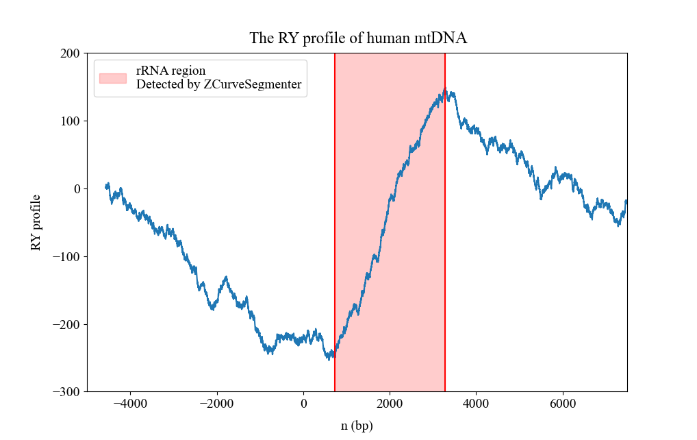 RY profile of human mtDNA